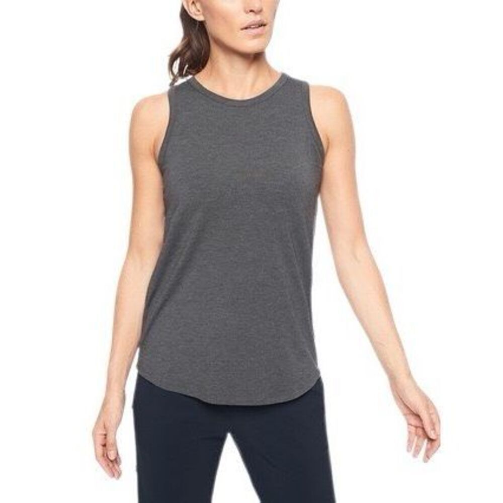 NWOT SZ L Athleta Relaxed Sleeveless Tank in Charcoal Heather Gray